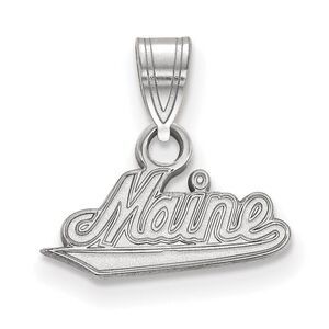 14k White Gold U. of Maine Small Pendant